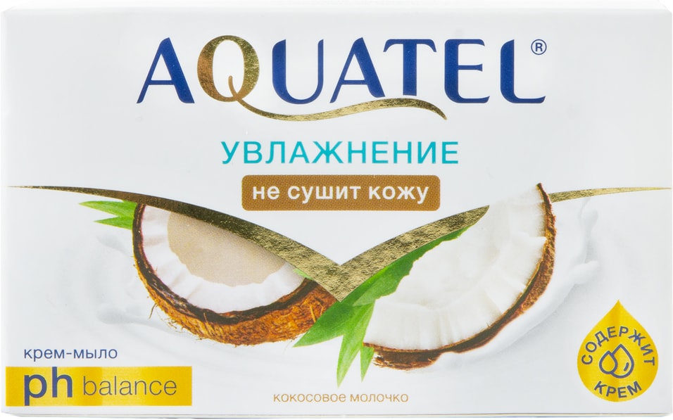 Крем-мыло Aquatel Кокосовое молочко 90г