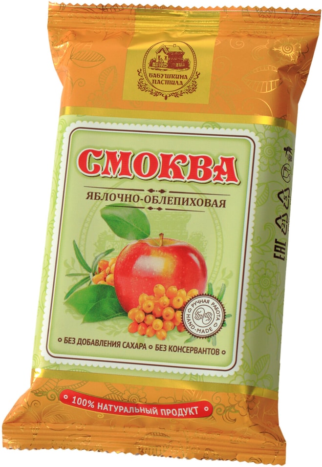 Смоква Белевская пастильная мануфактура Яблочно-облепиховая 50г