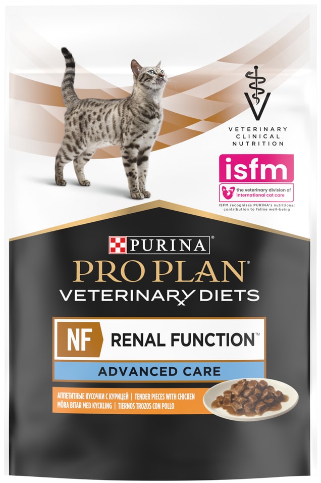 Влажный корм для кошек Pro Plan Veterinary Diets Advanced care для поддержания функции почек с курицей 85г