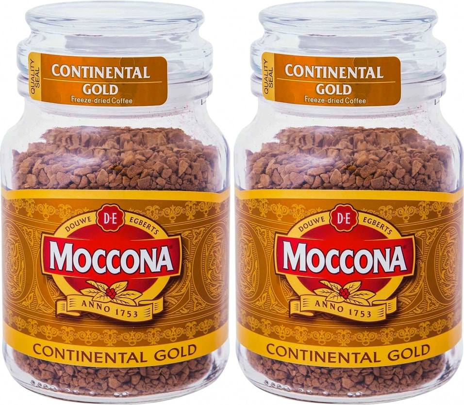 Кофе растворимый Moccona Continental Gold 95г (упаковка 2 шт.)