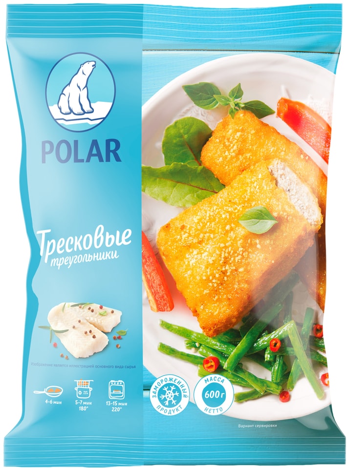 Треугольники тресковые Polar в панировке 600г 259₽