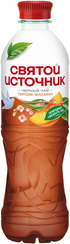 Чай Святой Источник холодный со вкусом персика и жасмина черный 500мл