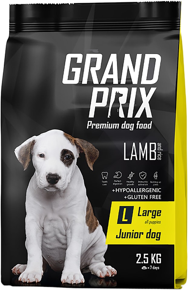 Корм для щенков Grand Prix Large Junior Ягненок 25кг 1653₽