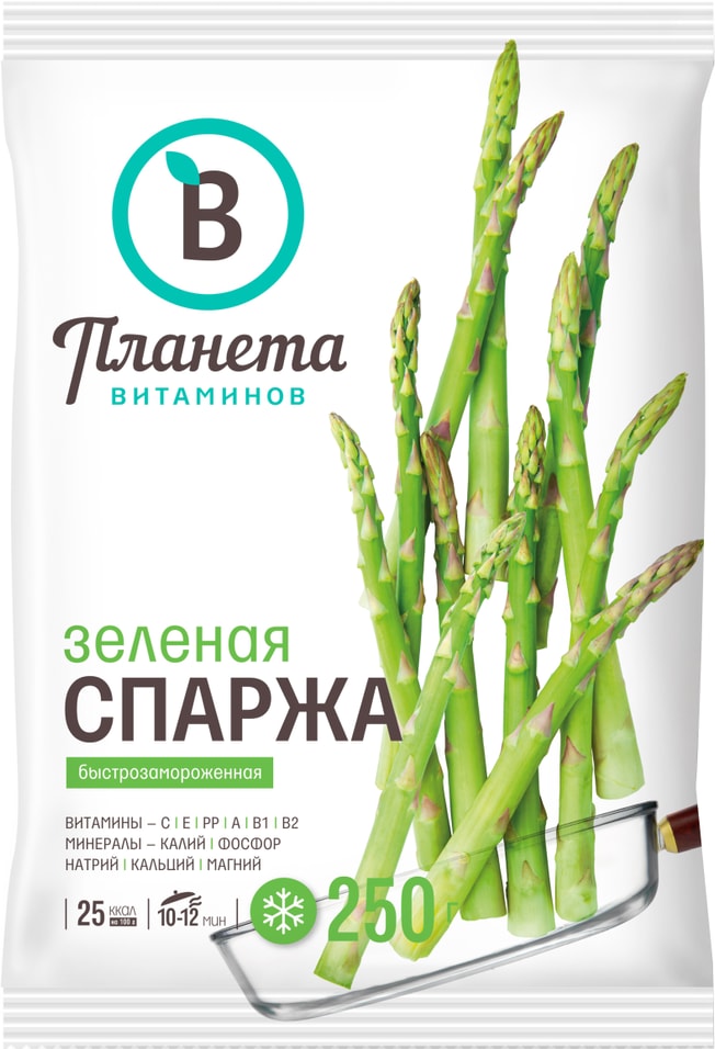 Спаржа Планета Витаминов зеленая быстрозамороженный 250г