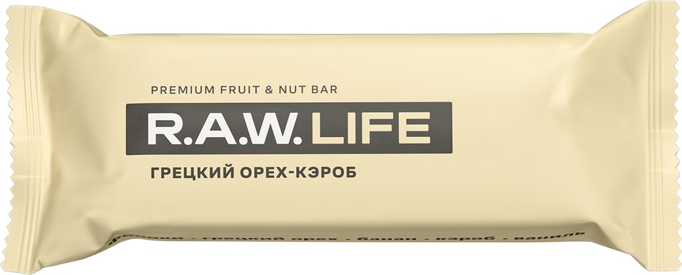 Батончик R.A.W. LIFE Грецкий орех-Кэроб 47г