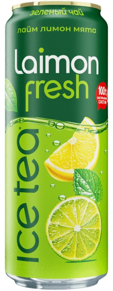 Напиток сокосодержащий Laimon Fresh Зеленый чай Лайм-Лимон-Мята 450мл
