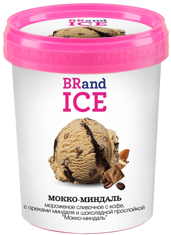 Мороженое BRandICE сливочное Мокко-Миндаль 600г