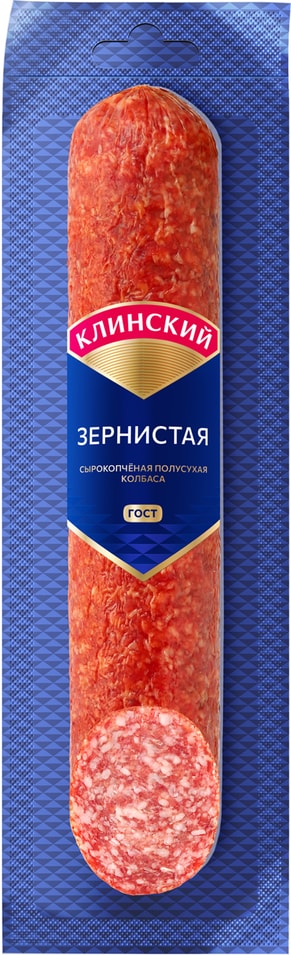 Колбаса Клинский Зернистая сырокопченая полусухая 0.4-0.5кг