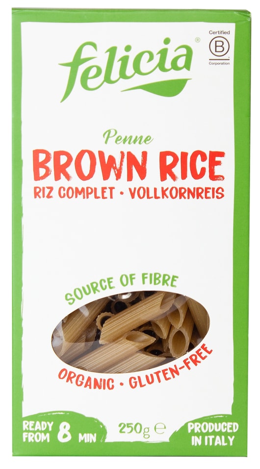 Макароны Felicia Penne Brown rice Перья 250гс доставкой!