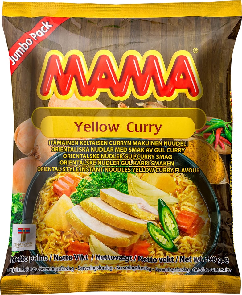 Лапша МАМА Быстрого приготовления Yellow Curry 90г