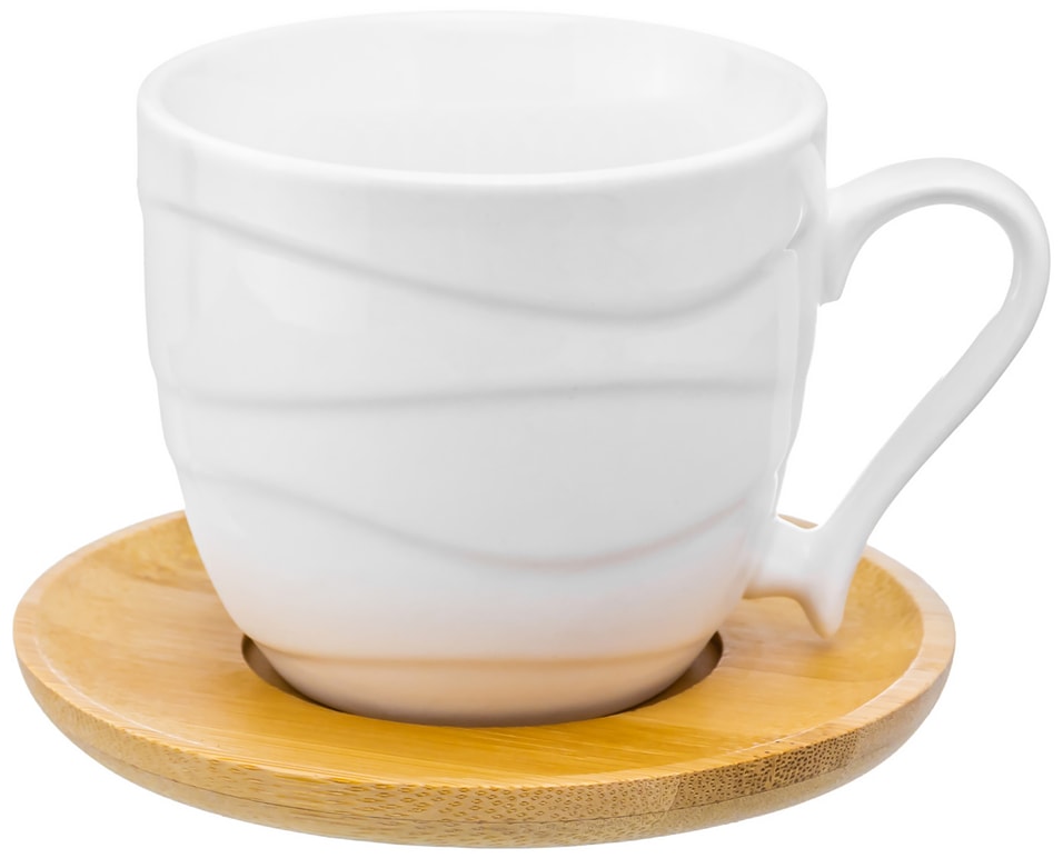 Чашка Elan Gallery Айсберг волны для капучино и кофе латте 220мл