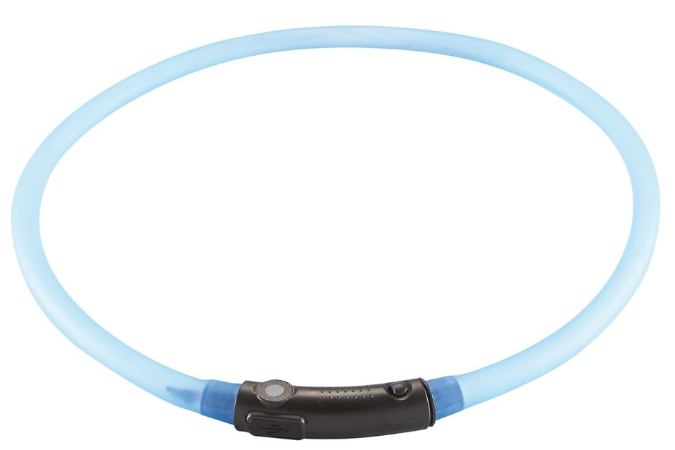 Ошейник Hunter LED Yukon cветящийся голубой 20-70см Ошейник Hunter LED Yukon cветящийся голубой 20-70см