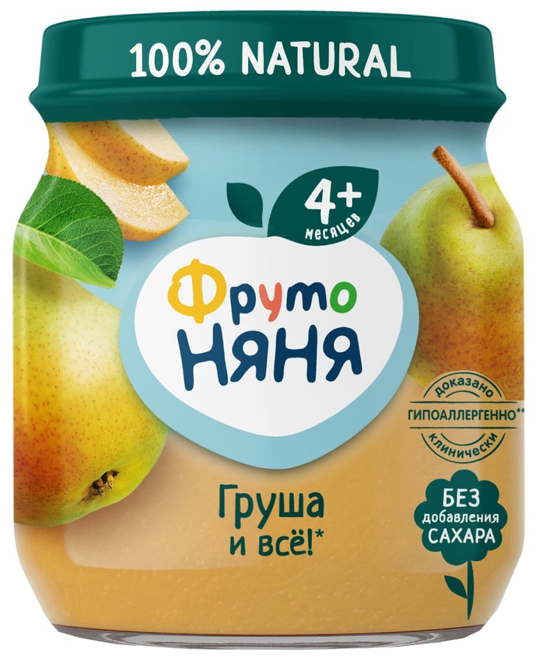 Пюре Фрутоняня Груша 100г - Vprok.ru Перекрёсток