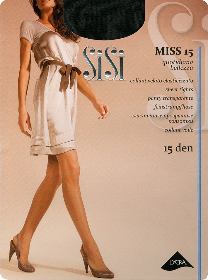 Колготки SiSi Miss 15 Nero Черные Размер 4