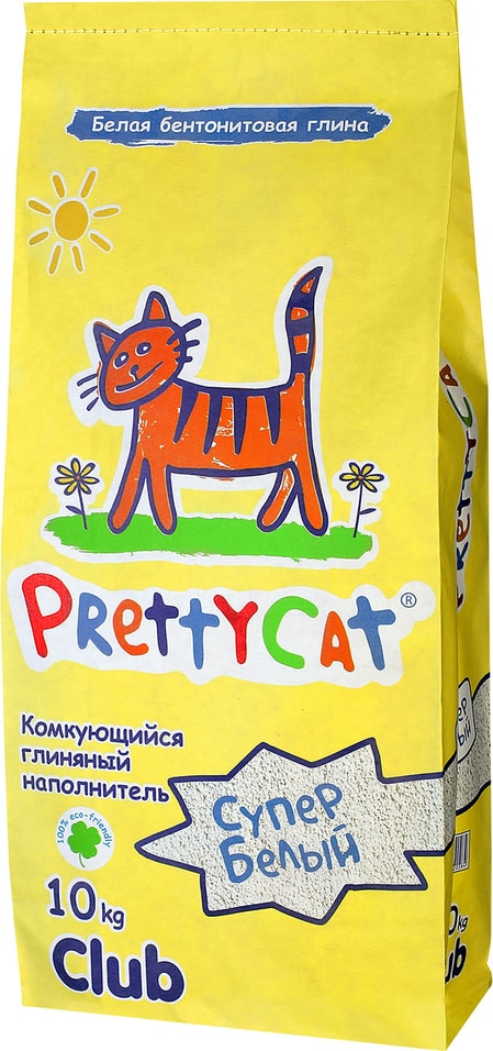 Наполнитель для кошачьего туалета PrettyCat Супер белый комкующийся 10кг Наполнитель для кошачьего туалета PrettyCat Супер белый комкующийся 10кг
