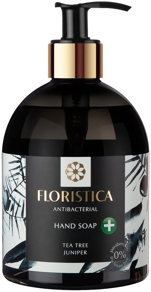 Мыло жидкое Floristica Детокс Чайное дерево можжевельник активированный уголь 500мл