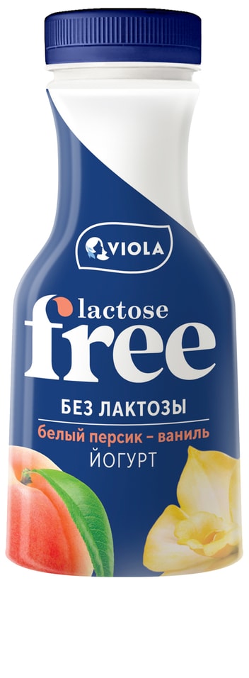 Йогурт питьевой Viola Lactose Free Белый персик-Ваниль 11 270г 79₽