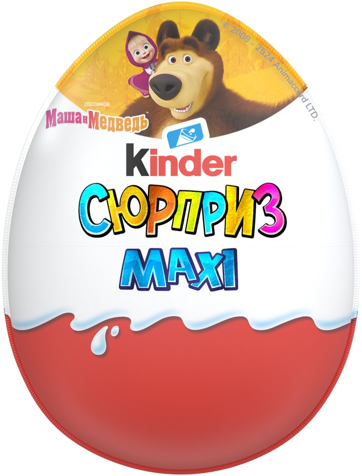 Яйцо с игрушкой Kinder Сюрприз Maxi 100г в ассортименте 519₽