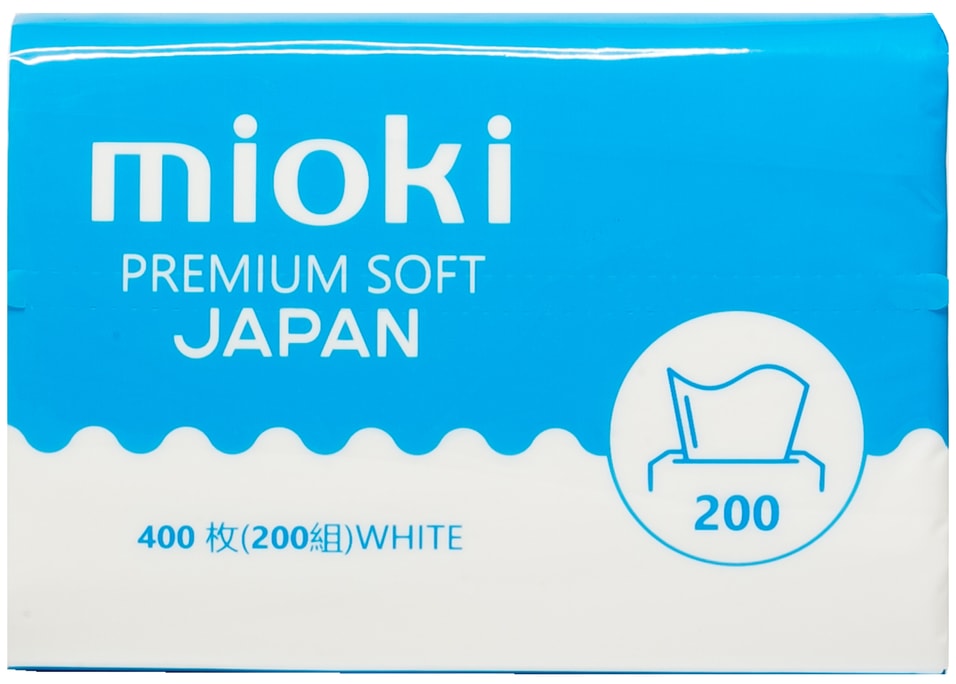 Салфетки бумажные Mioki 2 слоя 200шт