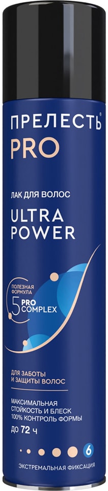 Лак для волос Прелесть Professional Ultra Power Экстремальная фиксация 300мл