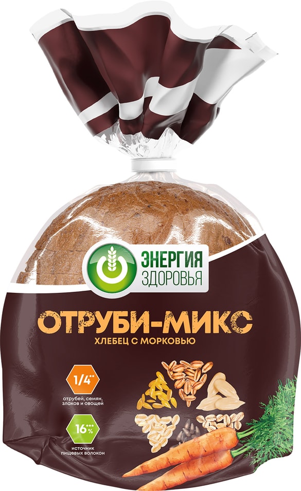 Хлебец Энергия здоровья Отруби-Микс с Морковью 330г от Vprok.ru