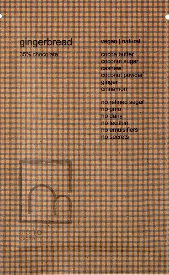 Шоколад Mojo Cacao Gingerbread Белый 35% 20г