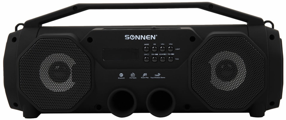 Колонка портативная Sonnen B306 12Вт Bluetooth FM-тюнер microSD MP3-плеер с подсветкой черная