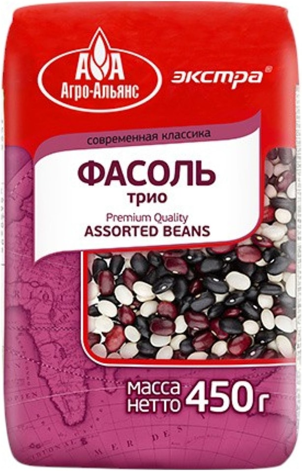 Фасоль Агро-Альянс Трио 450г - Vprok.ru Перекрёсток