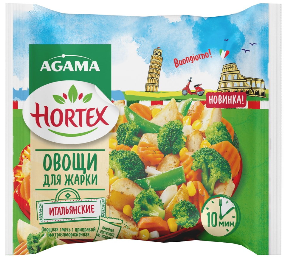 Смесь овощная Hortex Овощи для жарки Итальянские 400г 239₽