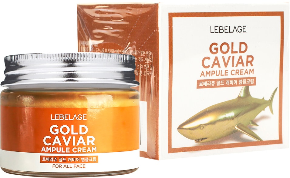 Крем для лица Lebelage Gold Caviar Ампульный с экстрактом икры 70мл