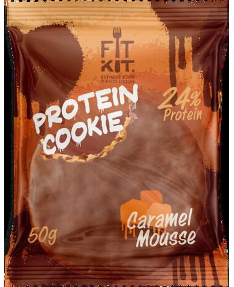 Печенье Fit Kit протеиновое Карамельный мусс 50г