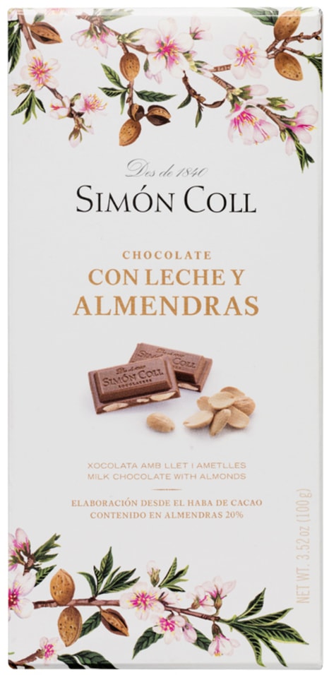 Шоколад Simon Cool Молочный с миндалем 100г
