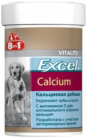 Витамины для собак 8 in 1 Excel Кальций 470 таблеток