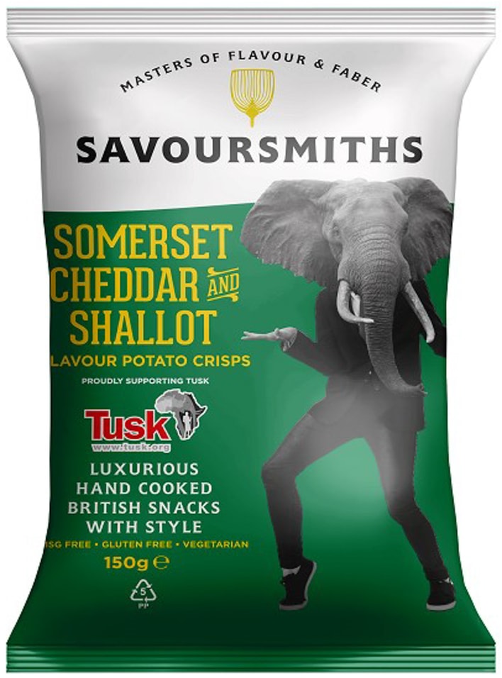 Чипсы Savoursmiths Сыр чеддер и Лук-шалот 150г