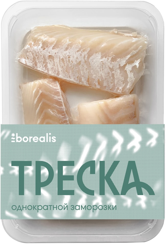 Треска Borealis Атлантическая филе без кожи центральная часть замороженное 400г