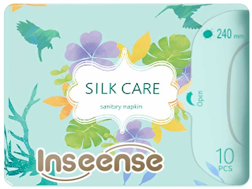 Прокладки Inseense Silk Care дневные 10шт