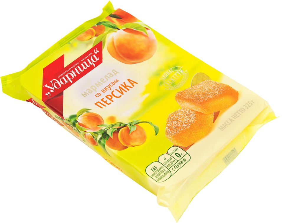 Мармелад Ударница со вкусом персика 325г от Vprok.ru
