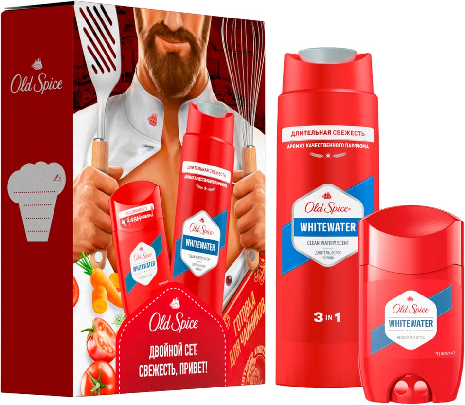 Подарочный набор Old Spice WhiteWater Дезодорант 50мл Гель для душа 250мл в ассортименте 599₽