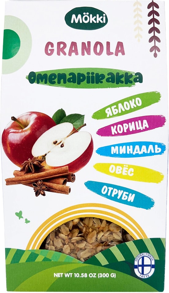 Гранола Mokki Granola Omenapiirakka Яблоко-Корица 300г 257₽