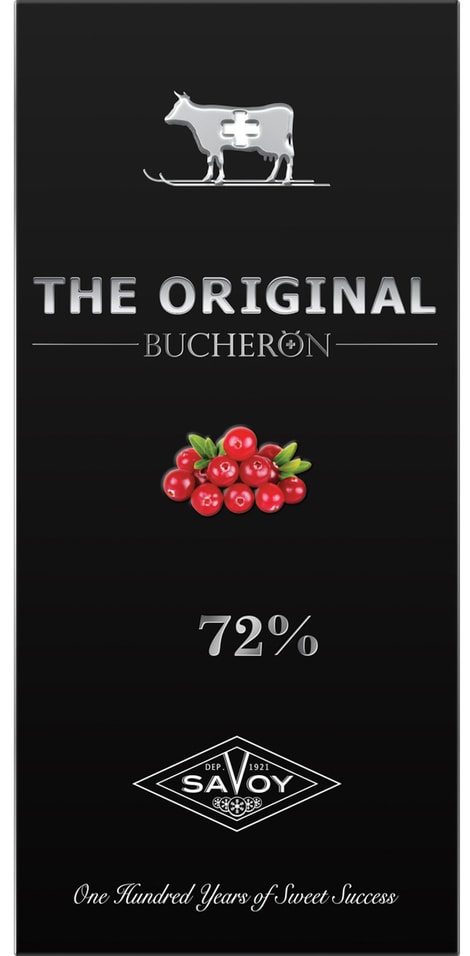 Шоколад Bucheron Горький с кусочками клюквы 90г