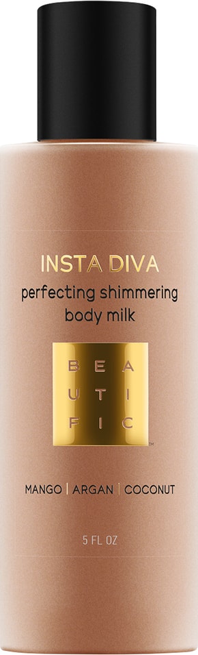 Молочко-шиммер для тела Beautific Insta Diva с маслами арганы кокоса и манго 150мл
