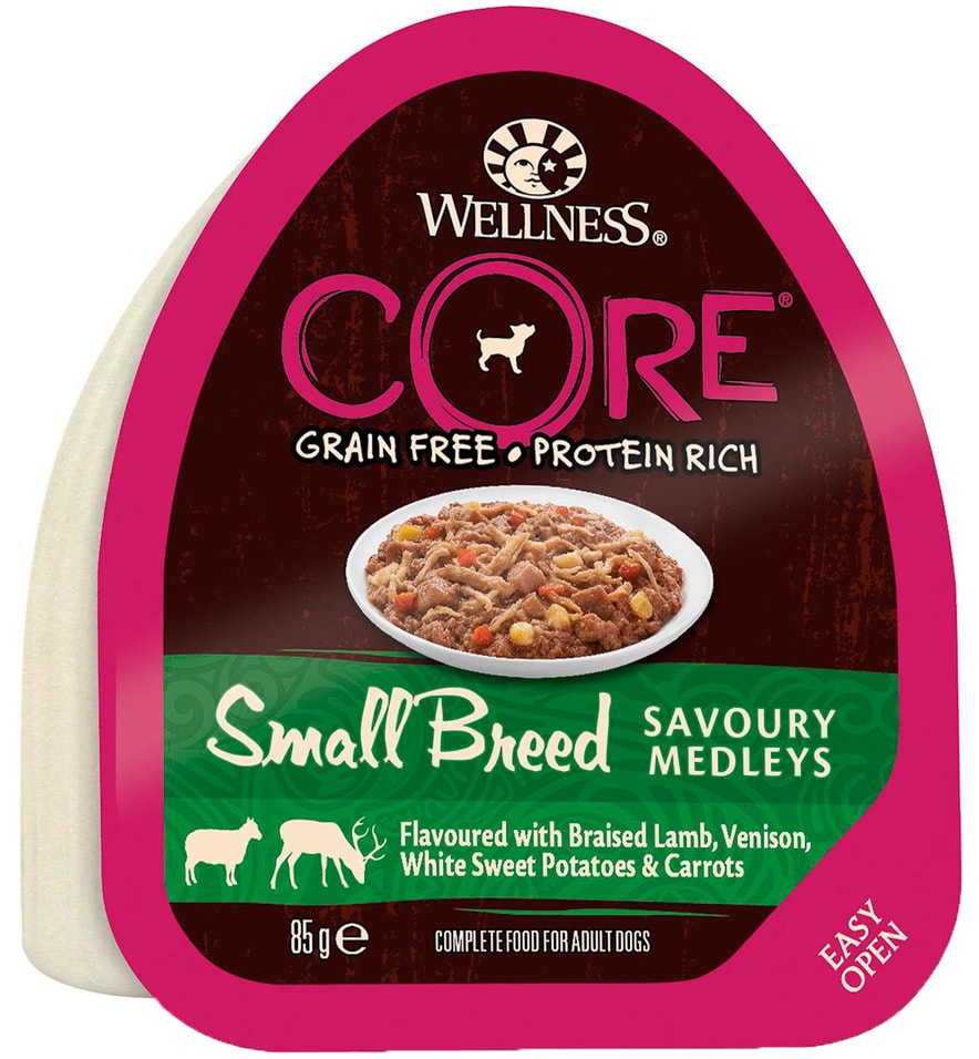 Влажный корм для собак Core Small Breed из баранины с олениной белым сладким картофелем и морковью 85г (упаковка 6 шт.)
