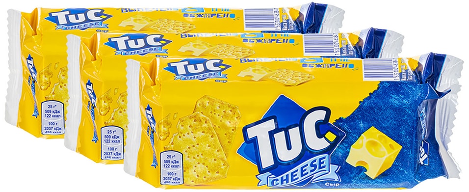 Крекер Tuc Cheezzz с сыром 100г (упаковка 3 шт.)