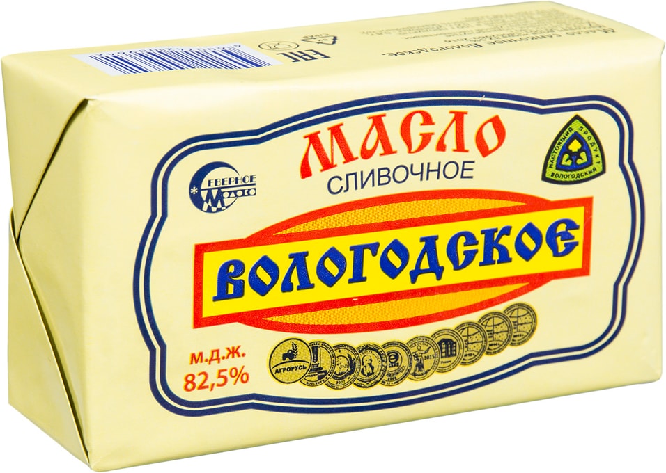 Масло сливочное Вологодское 82.5% 180г
