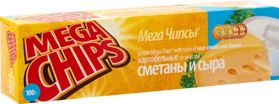 Чипсы Mega Chips Сметана и сыр 100г