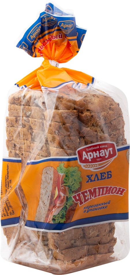 Хлеб Арнаут чемпион нарезка 350г - Vprok.ru Перекрёсток
