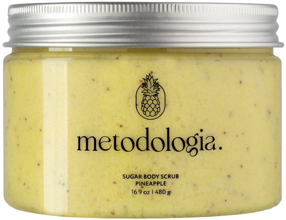 Скраб для тела Metodologia антицеллюлитный сахарный Ананас Body scrub pineapple 480г