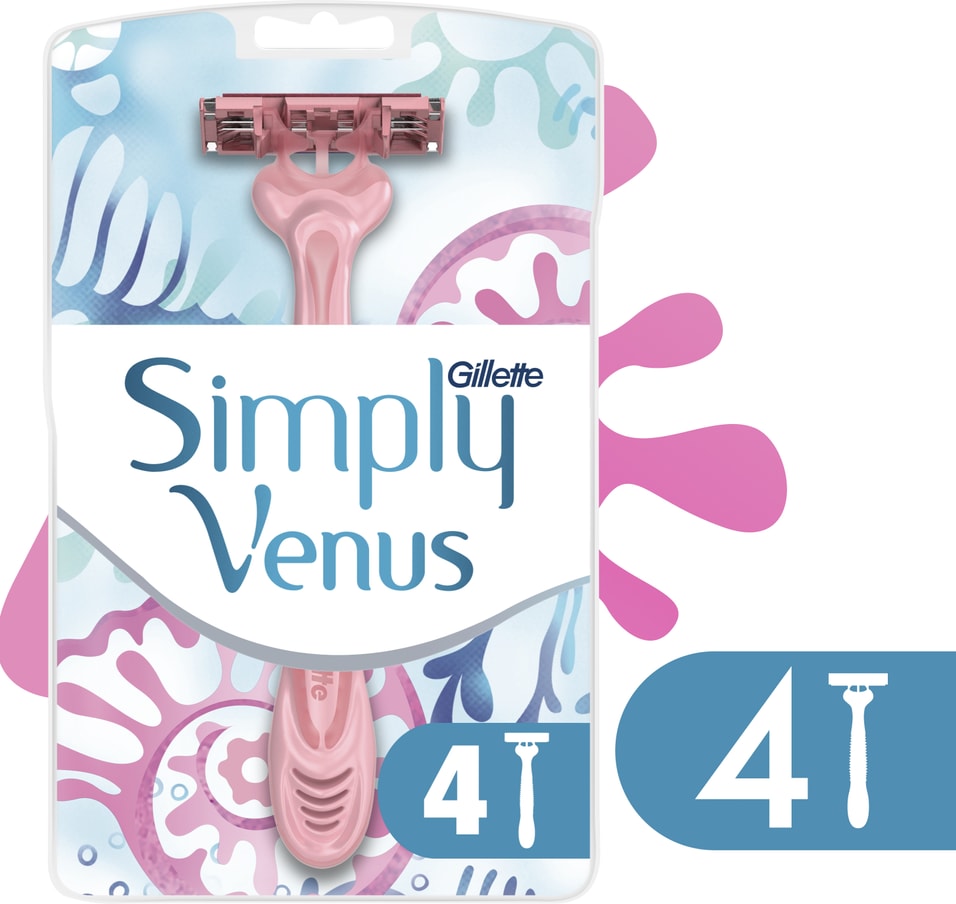 Бритва Gillette Simply Venus 3 одноразовая женская 4шт