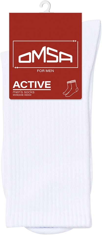 Носки Omsa Active 116 с высокой резинкой Bianco Белый Размер 42-44 279₽