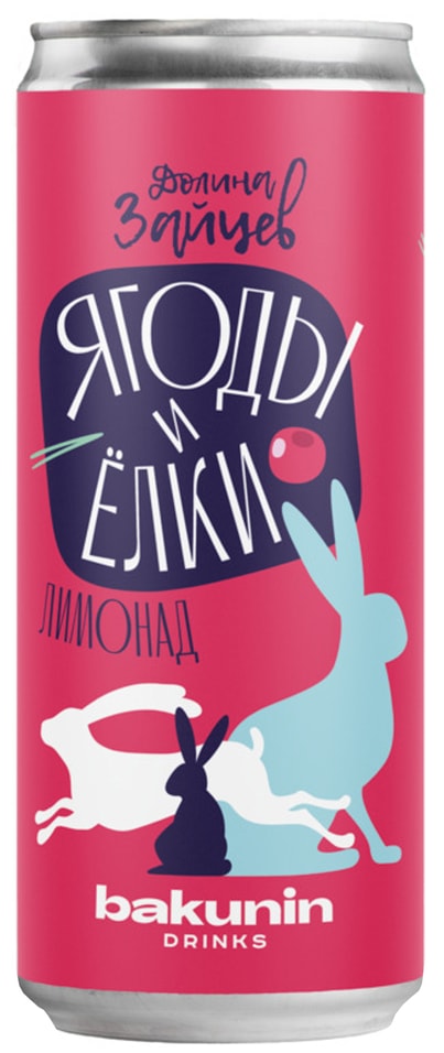 Напиток Bakunin Drinks Долина зайцев Ягоды и елки 330мл